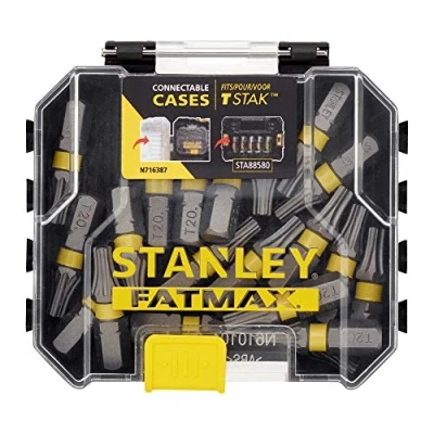 Afbeelding van Stanley FatMax STA88570 Impact bitset, 20 delig, (in kleine, handige schuddoos, met 20x Torx bits (T20), compatibel het Pro Stack opbergsysteem)