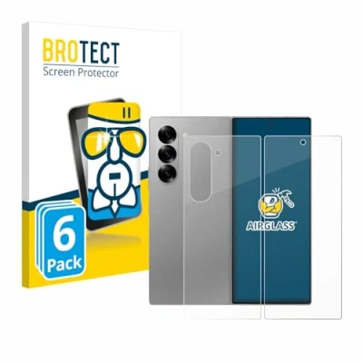 Afbeelding van BROTECT Screenprotector voor Samsung Galaxy Z Fold 6 5G (Voor+Achter) Folie Beschermfolie Beschermglas transparant (6 Stuks)