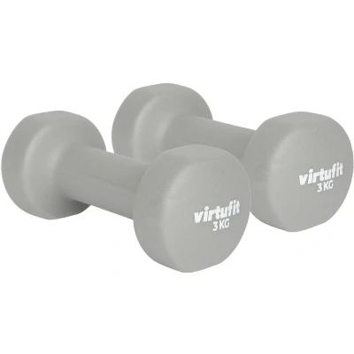 Afbeelding van VirtuFit Vinyl Dumbbell Pro Gewichten Fitness 3 kg Rood Halter 1 stuk