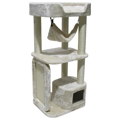 Afbeelding van Adori Krabpaal Coco 55x50x117 cm Krabpalen Ivoor&amp;Wit