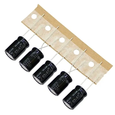 Afbeelding van 20x Elektrolytische condensator Radiaal 47µF 63V 125C RK 63V470MG3# T2 d8x12mm 47uF