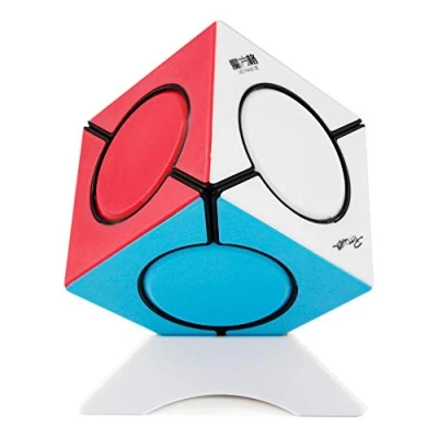 Afbeelding van OJIN MO FANG GE fangyuan Skewb onregelmatige zes vlekken kubus puzzel Mofangge Frosted Heldere Multi Color Cube met één statief (Multi Color)