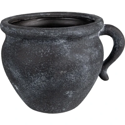 Afbeelding van Clayre &amp; Eef Bloempot 20x16x14 cm Grijs Keramiek binnen