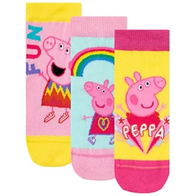 Afbeelding van Peppa Pig Meisjes Sokken Pack van 3, Meerkleurig, 23 25.5 EU