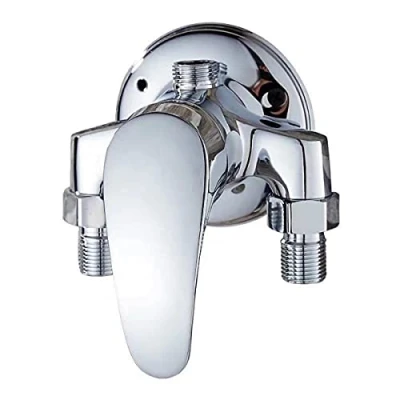 Afbeelding van Wandmontage Messing Douche Mengkraan Badkamer Eengreeps Koud en Warm Water Kraan, Chrome
