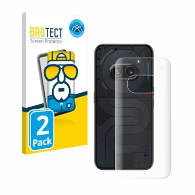 Afbeelding van BROTECT Screenprotector voor Nothing Phone (2a) (Achterkant) Folie Beschermfolie transparant volledig dekking (2 Stuks)