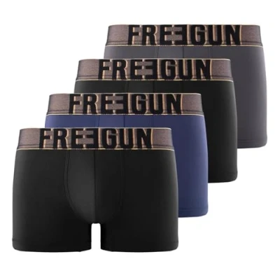 Afbeelding van FREEGUN Set van 4 boxershorts voor heren, Soft Touch Signature Karl, Zwart, XXL