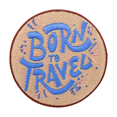 Afbeelding van Finally Home Born to Travel patch om op te strijken, backpacker patches, vakantie strijkplaatje, reispatch, strijkpatch,
