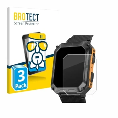 Afbeelding van BROTECT Schutzglas Schutzfolie Displayschutz Display Schutz Glas Folie klar, Smartwatch beschermfolie, Transparant