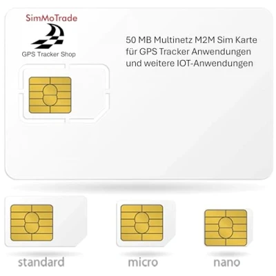Afbeelding van Simmotrade® M2M Multinet SIM kaart voor GPS tracker, Smart Home, veiligheid, sensoren, gegevensoverdracht, City, IOT, triple