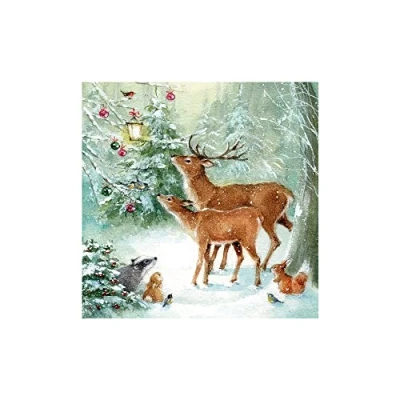 Afbeelding van Servet &quot;Kerstfeest in het bos&quot; 20 stuks