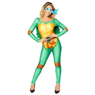 Afbeelding van AMSCAN Ninja Turtle Vermomming met 4 damesmaskers S