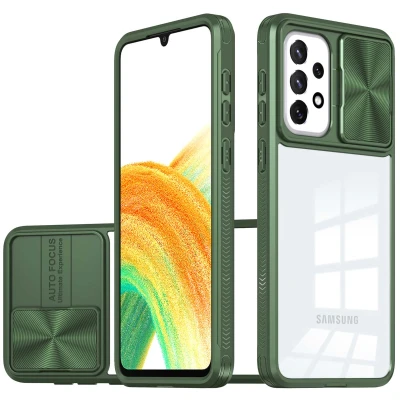 Afbeelding van Samsung Galaxy A23 (5G) Hoesje Kunststof iMoshion Hardcase/Backcover Donkergroen Telefoonhoesje