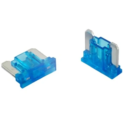 Afbeelding van 5 stuks. SeKi Mini LP Low Profile platte steekzekering 15 A blauw; autozekering 58 V/DC zekering boot aanhanger vrachtwagen caravan