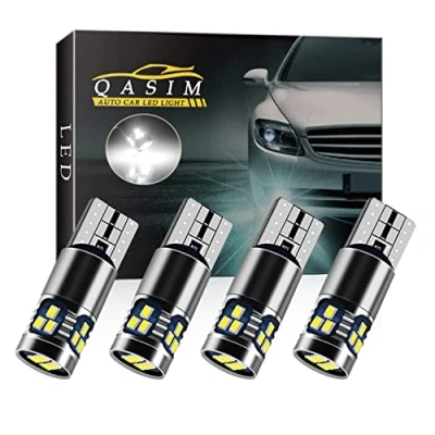 Afbeelding van Qasim 4pcs T10 LED lampen wit W5W 194 168 501 Canbus Geen Fout 450 Lumen voor auto zijverlichting interieur Dome deur hoffelijkheid nummerplaat verlichting