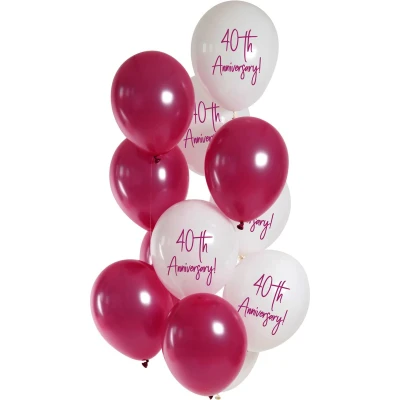 Afbeelding van Folat Ballonnen Ruby Anniversary (12 stuks 33 cm)