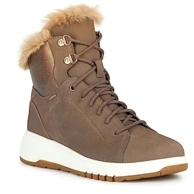 Afbeelding van Geox Aerantis Veterboots, Dames, Maat: 40, Brown Veloursleer