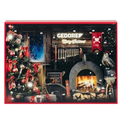 Afbeelding van GEDORE Red R49013033 adventskalender 2024, 33 delig, voor mannen, cadeau, gereedschap 2024