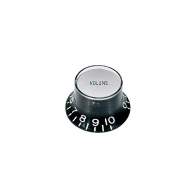 Afbeelding van Boston KS 260 V gitaarknop witch hat model volume zwart chroom