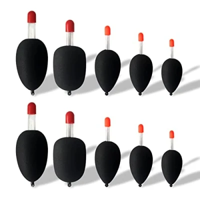 Afbeelding van Dingbear 10 stuks (50 g, 40 30 20 15 g) Zwarte hangbuikdobber Multifunctionele Vissen Bobbervlotter Eva Foam drijft vissenvlotter …