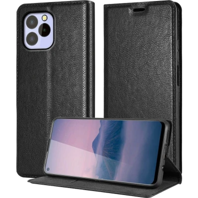 Afbeelding van Cadorabo Hoesje geschikt voor Oukitel C21 PRO in ZWARTE NACHT Beschermhoes met magnetische sluiting, standfunctie en kaartvakje Book Case Cover Etui