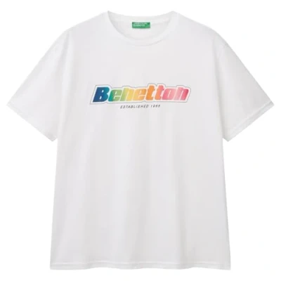 Afbeelding van United Colors of Benetton WITH LOGO Tshirt print, Heren, Maat: Small, White