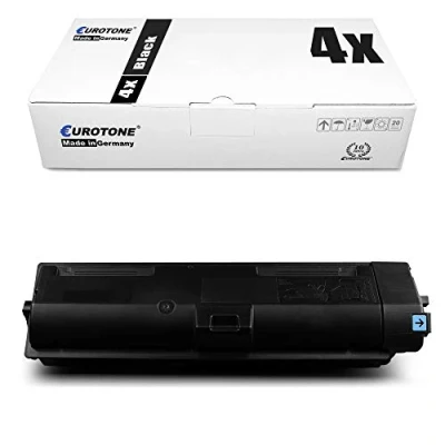 Afbeelding van 4x Eurotone Toner voor Kyocera ECOSYS P2235dn M2635dn M2635dnw M2135dn M2735dw P2235dw vervangen TK 1150 TK1150 Zwart