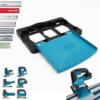 Afbeelding van SLE Professionele geleiderailadapter voor Makita decoupeerzagen, adapter Makita/Festool/Bosch/Mafell/Einhell/Milwaukee/Metabo geleiderail