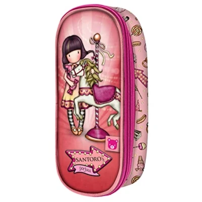 Afbeelding van Schoolpennenzak Gorjuss Carousel Zalm (10 x 23 6 cm)