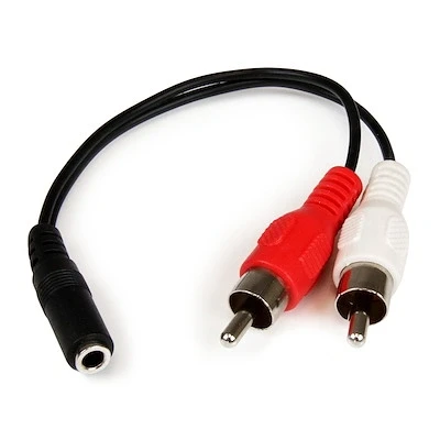 Afbeelding van StarTech.com 15 cm stereo/audiokabel 3,5 mm vrouwelijk naar 2x RCA mannelijk