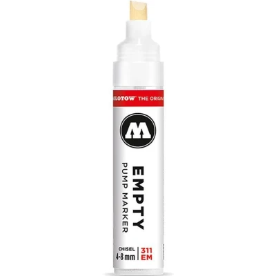 Afbeelding van Molotow One4All 311EM Lege Marker met de gepatenteerde Flowmaster™ pompklep en 4 8mm beitelpunt