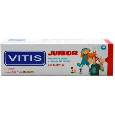 Afbeelding van Vitis Junior Toothpaste Gel With Fluoride #tutti Frutti 75 Ml