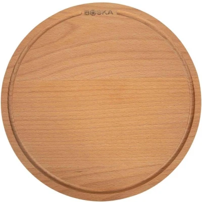 Afbeelding van Pizzaplank Amigo M Serveerplank ⌀29cm Beukenhout Met opvanggeul