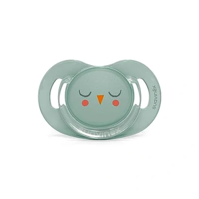 Afbeelding van Suavinex Bonhomia Reversible Owl Green 6 18m Silicone Fopspeen SXSBP2079686