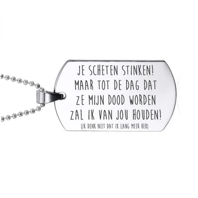 Afbeelding van Ketting RVS Je Scheten Stinken