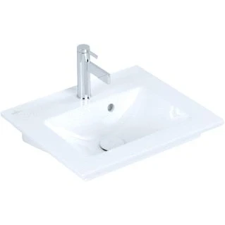 Afbeelding van Villeroy en boch venticello fontein 50 x 42 cm wit ceramicplus 1 kraangat met overloop 412450r1