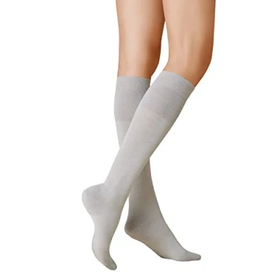 Afbeelding van KUNERT Soft Wool Cotton Dames Kniekousen Lichtgrau Maat 35 38