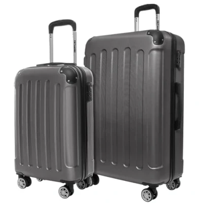 Afbeelding van TRVLMORE Kofferset 2 Delig 38L Handbagage + 110L Ruimbagage Lichtgewicht Trolley Reiskoffer Set Donkergrijs