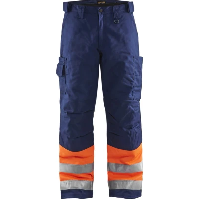 Afbeelding van Blaklader Winterwerkbroek High Vis 1862 1811 Oranje/Marineblauw C148