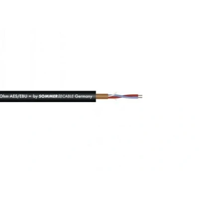 Afbeelding van SOMMER Kabel Microfoon AES/EBU 2x0.14 100m bk SC Micro St