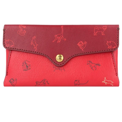 Afbeelding van Fossil Heritage Clutch, Dames, Maat: One Size, Red velvet