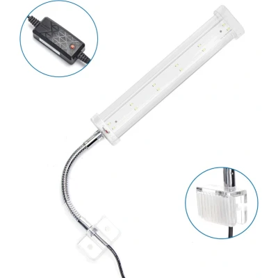 Afbeelding van Nobleza Led aquariumlicht, waterdicht, smal, wit, led, met krachtige clip (6 W, 23 cm, wit)