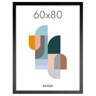 Afbeelding van ACAZA Fotolijst 60x80 cm Fotokader in MDF Hout Zwart
