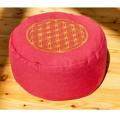 Afbeelding van Meditatiekussen Flower of Life rood