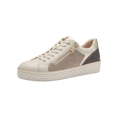Afbeelding van MARCO TOZZI Sneakers laag bruin / goud wit