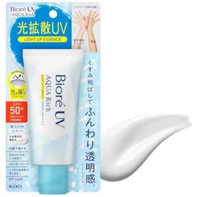 Afbeelding van Biore UV Aqua Rich Light Up Essence 70g SPF50 +/PA ++++ Blotting Paper Set