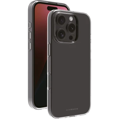 Afbeelding van Vivanco SUPER SLIM Backcover Apple iPhone 16 Pro Transparant Inductieve lading, Zanddicht, Spatwaterdicht, Stofdicht