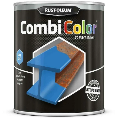 Afbeelding van rust oleum combicolor hoogglans ral 5012 licht blauw 750 ml