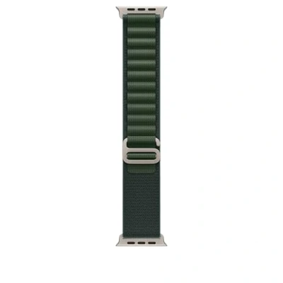 Afbeelding van Apple Watch Strap 49mm Natural Titanium Finish Dark Green Alpine Loop S (130 160mm)