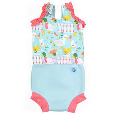 Afbeelding van Splash About Happy Nappy Luier Badpak voor babymeisjes, Little Ducks, 3 8 Maanden